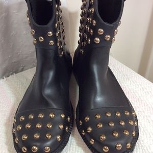 Women’s Chooka Rubber Ankle Boots New Studded/Skul